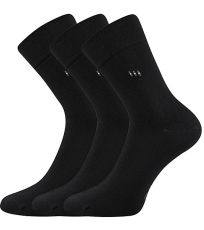 Pánske ponožky s extra voľným lemom - 3 páry Dipool Lonka čierna
