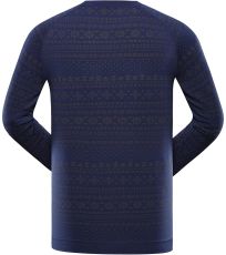 Pánske funkčné spodné tričko s dlhým rukávom AMBOS ALPINE PRO perzská modrá