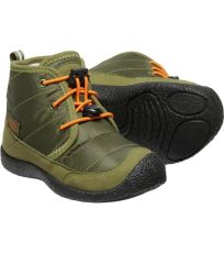 Detská zimná obuv HOWSER II CHUKKA WP KEEN capulet olive/russet orange