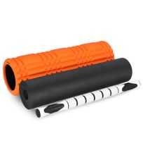 Fitness masážny valec 3v1 - oranžovo-čierny MIX ROLL Spokey