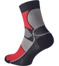 Unisex ponožky BASIC Knoxfield čierna/červená