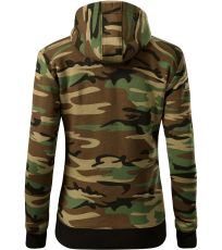 Dámska mikina Camo Zipper Malfini camouflage brown