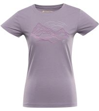 Dámske tričko z organickej bavlny EKKA ALPINE PRO lavender grey